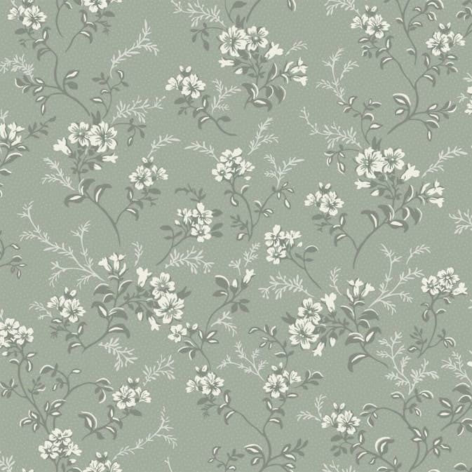 Tapet Duro Flora Sonja 536-04 QuickUp, Mönstrad Grön