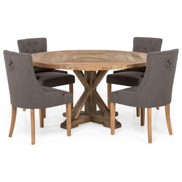 Matgrupp In Living Lyon Ø150 cm Rund med 4 st Viktoria Stolar