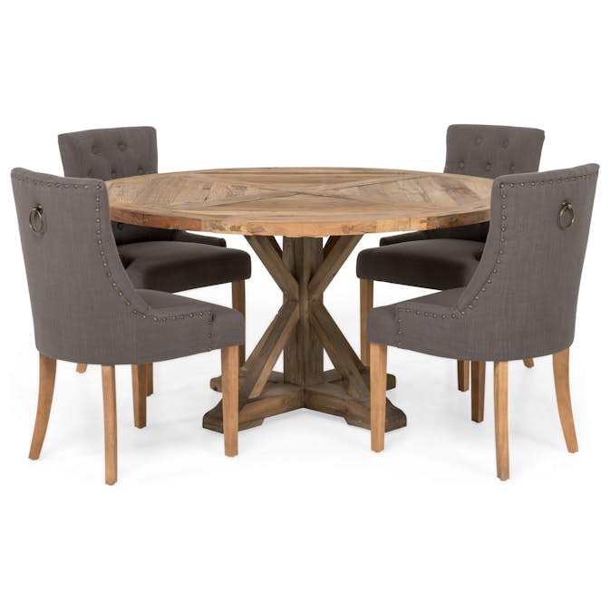 Matgrupp In Living Lyon Ø150 cm Rund med 4 st Viktoria Stolar