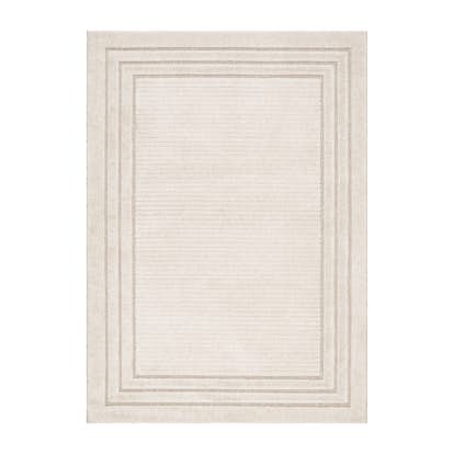 Ryamatta KM Carpets Nature Frame Modern Creme Natur Vit