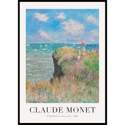 Poster Gallerix Cliff Walk At Pourville 1882 By Claude Monet