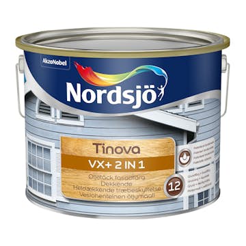 Fasadfärg Nordsjö Tinova VX+ 2in1 Röd