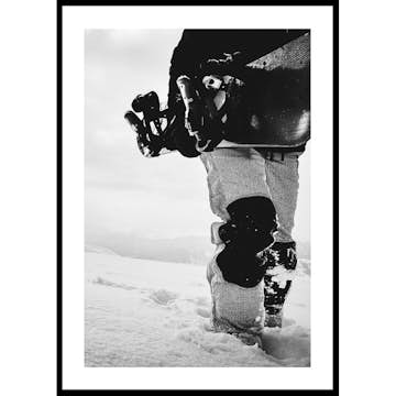 Poster Gallerix Snowboarder B&W No1
