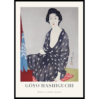 Poster Gallerix Woman In A Summer Garment By Goyo Hashiguchi