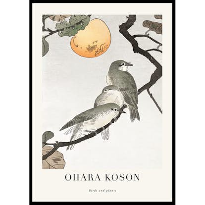 Poster Gallerix Birds And Plants No1 By Ohara Koson