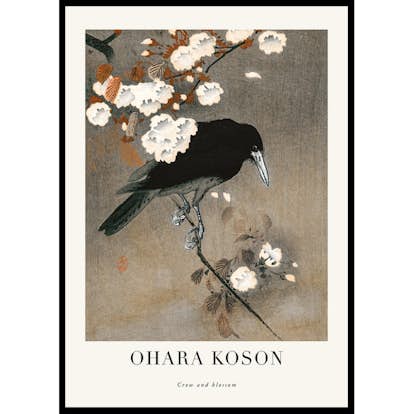 Poster Gallerix Crow And Blossom By Ohara Koson