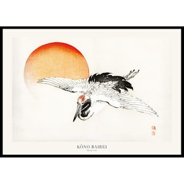 Poster Gallerix Flying Crane By Kōno Bairei