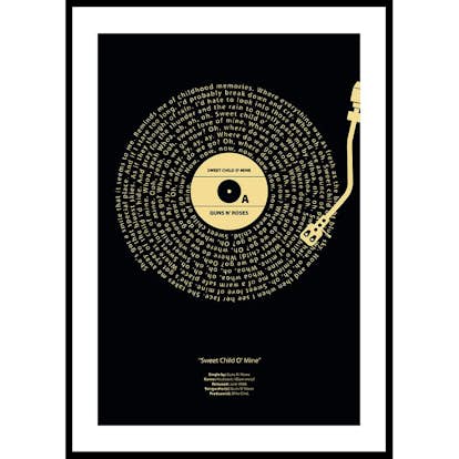 Poster Gallerix Sweet Child O Mine Vinyl By Guns N Roses