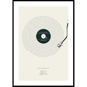 Poster Gallerix Like A Rolling Stone Vinyl By Bob Dylan