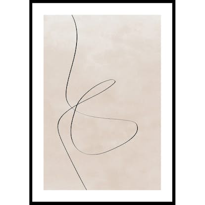 Poster Gallerix Line Art Abstract Shapes No2