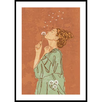 Poster Gallerix Woman With Dandelion