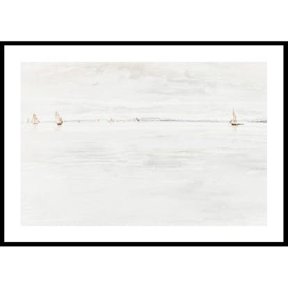 Poster Gallerix Sailboats On Southampton River By John Linnell