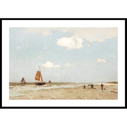 Poster Gallerix Beach Scene By Jan Hendrik Weissenbruch