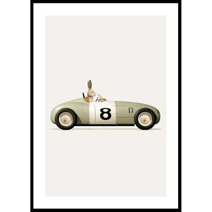Poster Gallerix Rabbit In Toy Car