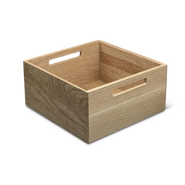 Trälåda Theofils Fineline Mosaiq med Handtagshål Ek 236X236X120 Mm