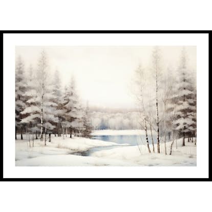 Poster Gallerix Winter Frozen Lake