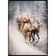 Poster Gallerix Santa Claus Reindeer and Sleigh