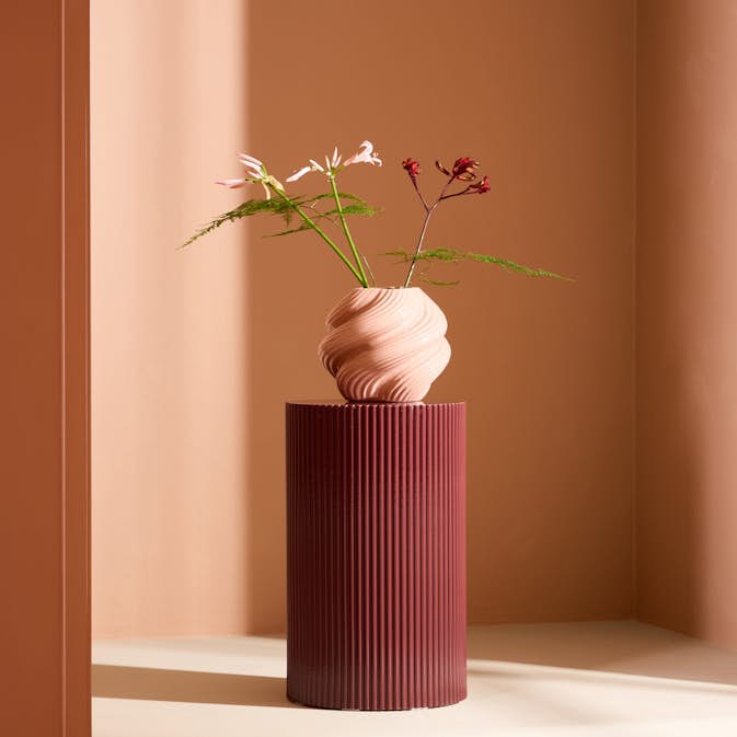 Sidobord Venture Home Lenox Runt Bord/Piedestal Ø30,5cm Burgundy