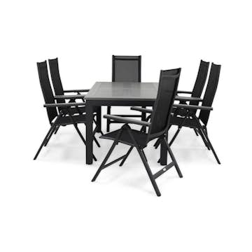 Matgrupp Comfort Garden Monaco Matgrupp Utomhus 152-210 med 6 Positionsstol