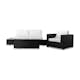 Loungegrupp Comfort Garden Bahamas Soffa 3-sits med Utebord Svart/Vit Utomhus