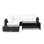 Loungegrupp Comfort Garden Bahamas 4-sits med Avslut och Bord med Hylla Utomhus