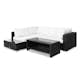 Loungegrupp Comfort Garden Bahamas 4-sits med Avslut och Bord med Hylla Utomhus