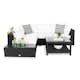 Loungegrupp Comfort Garden Bahamas 4-sits med Avslut och Bord med Hylla 75x75 Utomhus