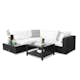 Loungegrupp Comfort Garden Bahamas 4-sits med Avslut och Bord med Hylla 75x75 Utomhus