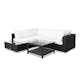 Loungegrupp Comfort Garden Bahamas 4-sits med Avslut och Bord med Hylla 75x75 Utomhus