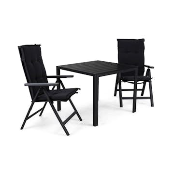 Matgrupp Comfort Garden Tunis Matgrupp Utomhus 90 med 2 Monaco Positionsstol m Dyna