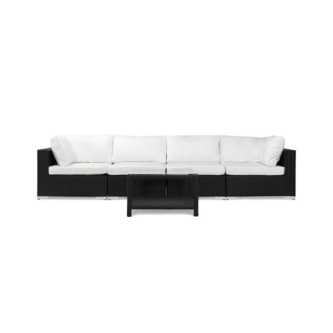 Loungegrupp Comfort Garden Bahamas 4-sits Rak med Utebord Utomhus