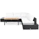 Loungegrupp Comfort Garden Bahamas 5-sits Svart/Teak Utomhus