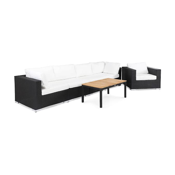 Loungegrupp Comfort Garden Bahamas Soffa 5-sits med Utebord och Utefåtölj Utomhus