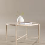 Soffbord Vind Sandhamn Beige Runt Vardagsrumsbord Ø70cm