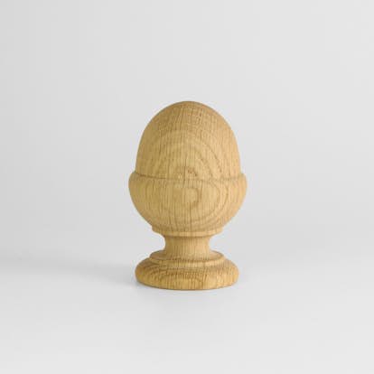 Ändknopp Herrljunga Ledstångsfabrik Svarvad K19 Ask