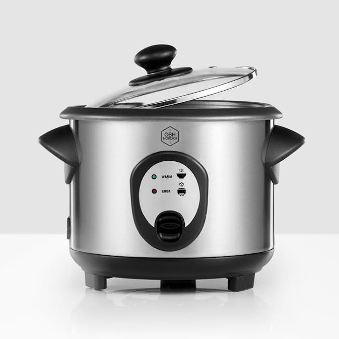 Riskokare OBH Nordica 6322 Inox Silver 1,8L Inkl Ångkokning, Mätkopp & Sked