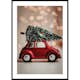 Poster Gallerix Red Car Tree On Roof