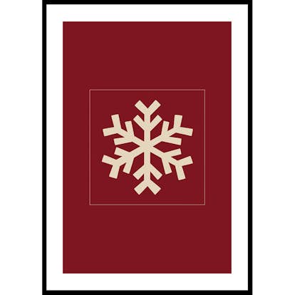 Poster Gallerix Snowflake R&W