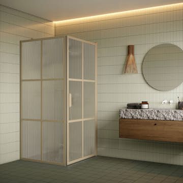 Duschhörn Hietakari Bläk 765 Paris Fast Vägg och Vändbar Dörr