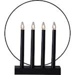 Adventsljusstake Star Trading Glossy Svart