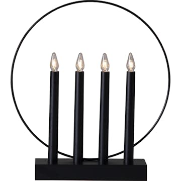 Adventsljusstake Star Trading Glossy Svart