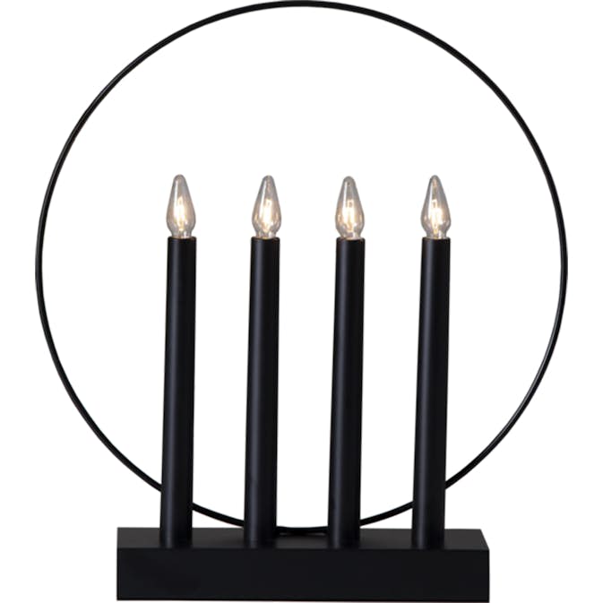 Adventsljusstake Star Trading Glossy Svart