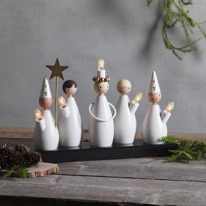 Adventsljusstake Star Trading Luciakör 5 Ljus