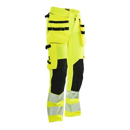 Hantverksbyxa Jobman Stretch Varsel Dam Gul/Svart