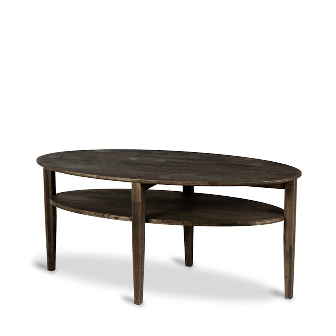 Soffbord Stenexpo Kenton Ovalt Vardagsrumsbord i Massiv Rökoljad Ek