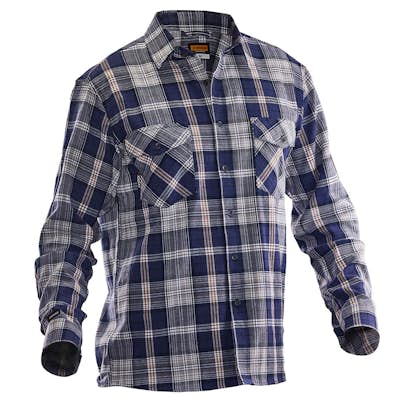 Flanellskjorta Jobman Navy/Grey 5138