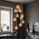 Taklampa Globen Lighting Skyfall Amber