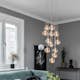 Taklampa Globen Lighting Skyfall Amber