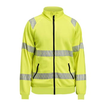 Sweatshirt Jobman Hel-Zip Varsel HV Gul
