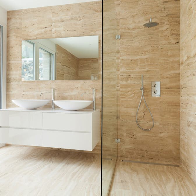 Klinker Netto Ceramika Travertino Polished 60x60 cm